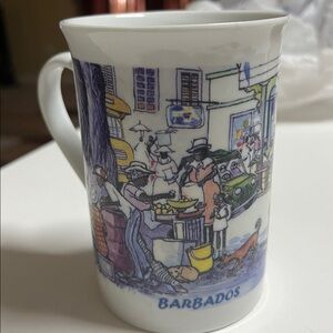 Barbados Themed White 12 ozMug. An original Jill Walker Design.